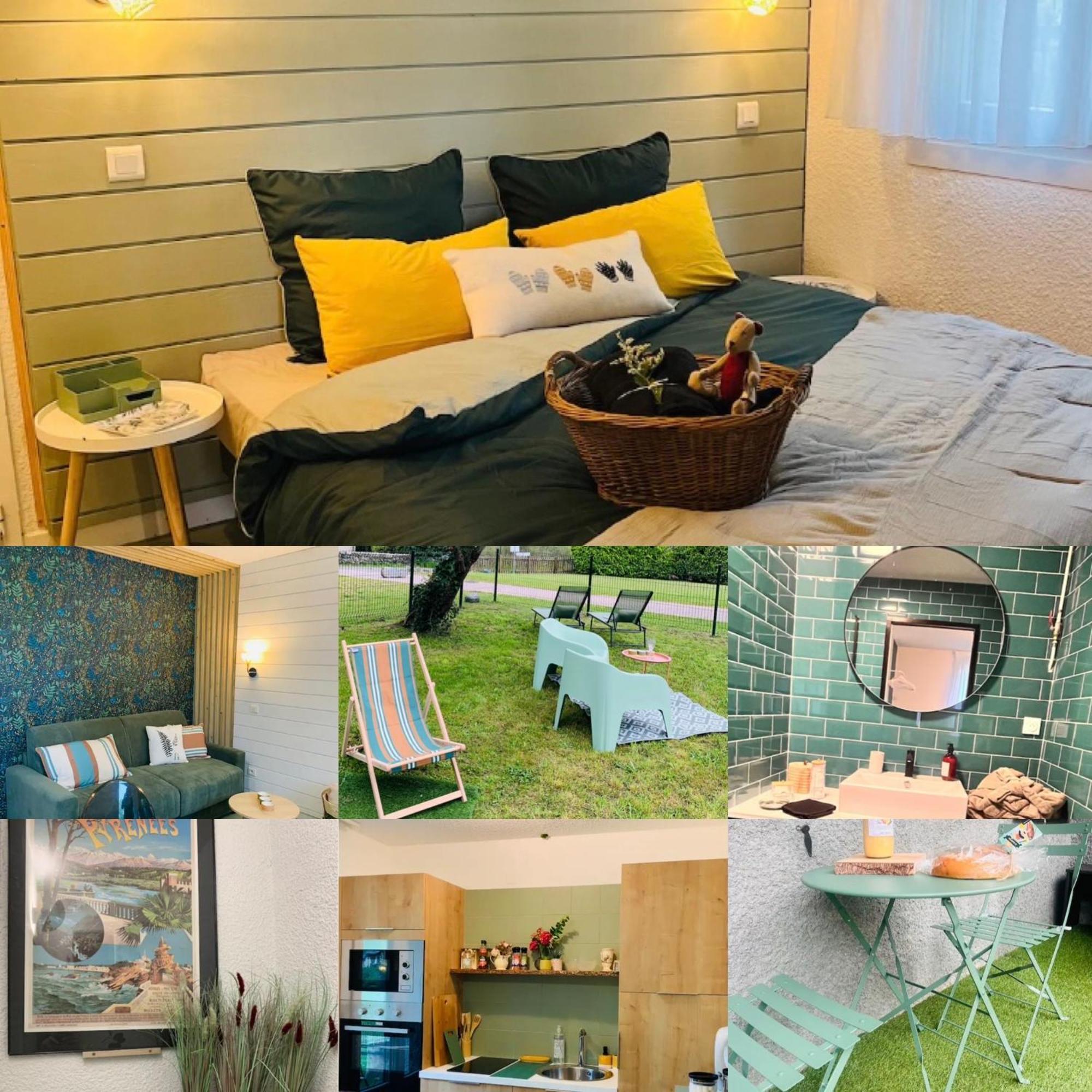 La Suite Unique - Le Jardin Sur Les Pyrenees- Vue Panoramique Montagne -Jardin Cloture Prive De 100M2-Parking-Linge De Lit Et Serviettes Compris- Bielle Kültér fotó